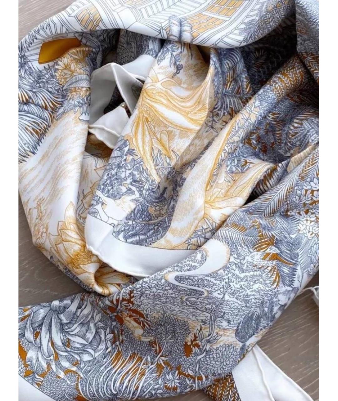 HERMES Мульти шелковый платок, фото 2