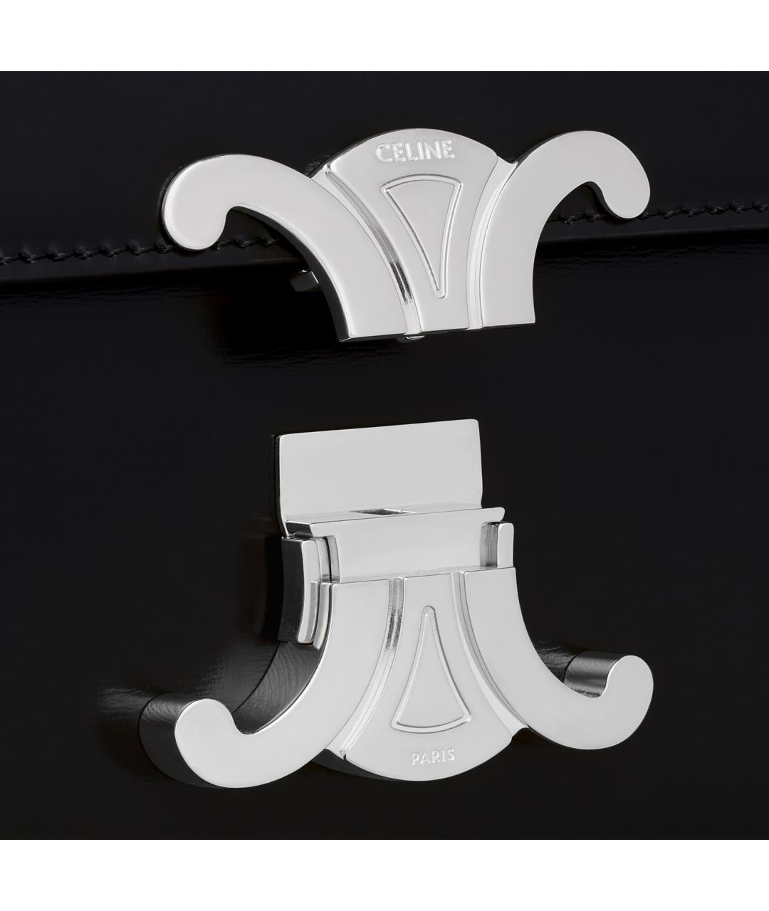 CELINE Черная кожаная сумка через плечо, фото 5