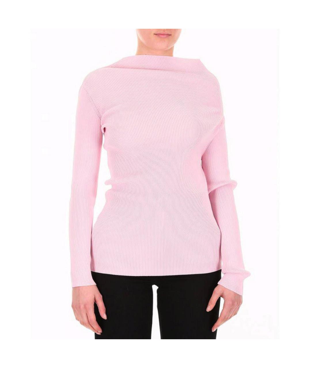 CELINE Розовый шерстяной джемпер / свитер, фото 3