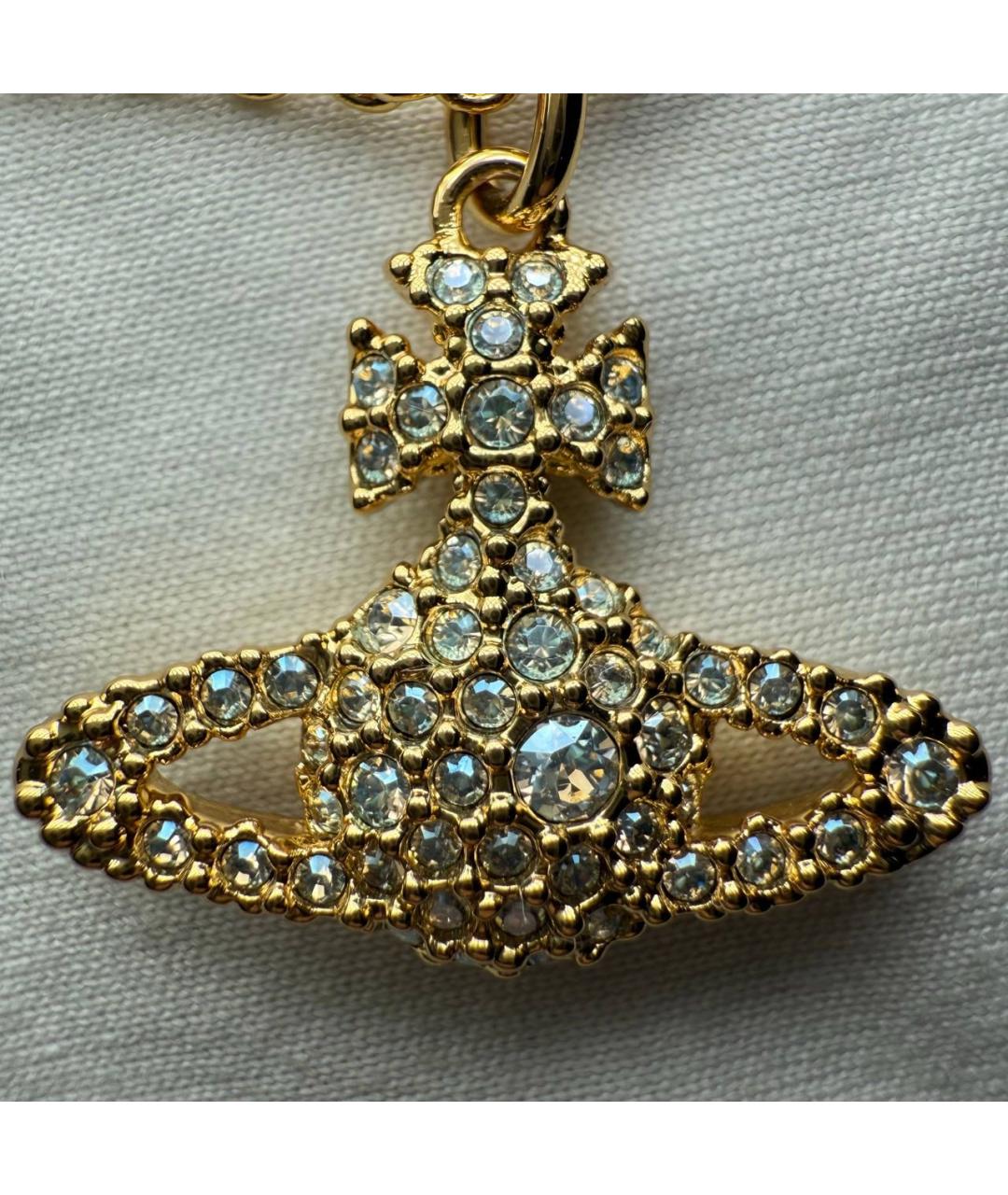 VIVIENNE WESTWOOD Золотой латунный кулон, фото 2