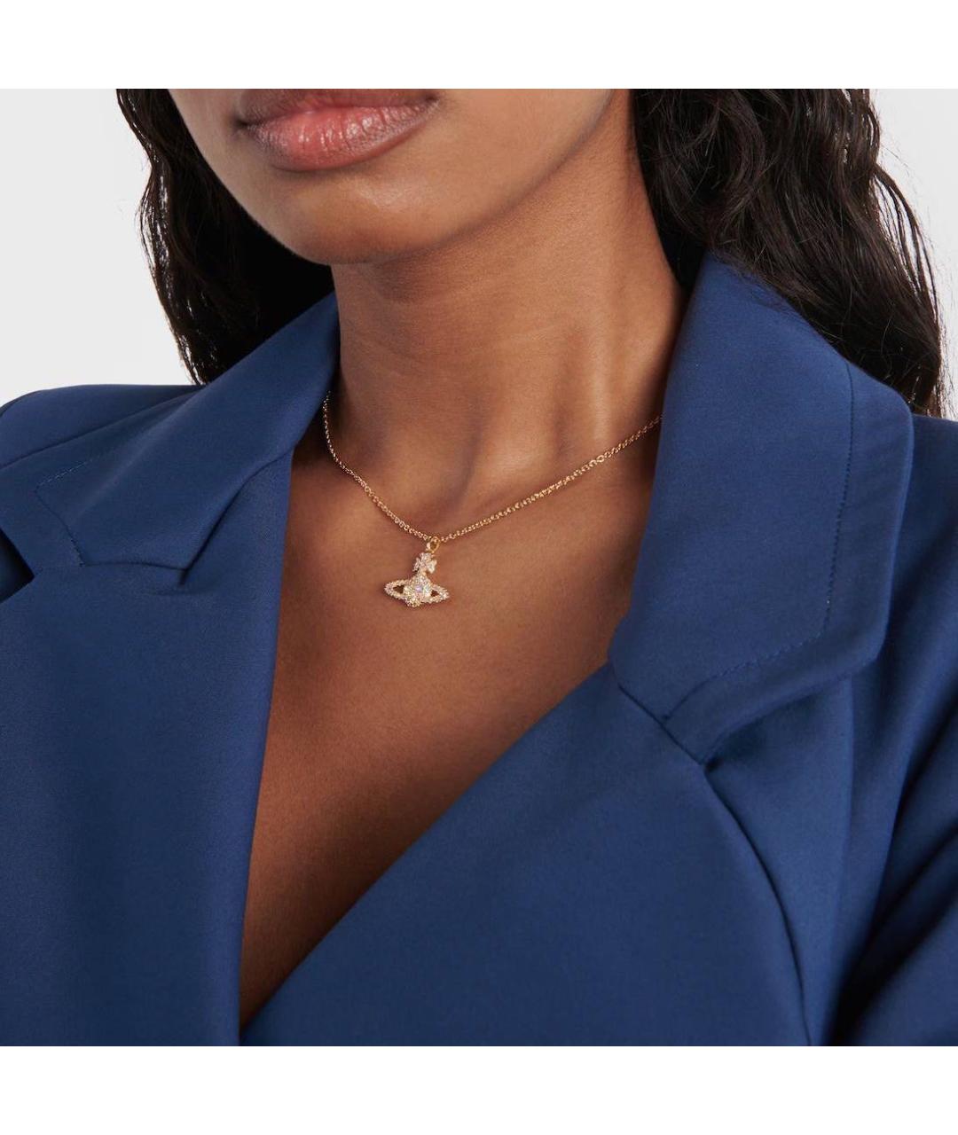 VIVIENNE WESTWOOD Золотой латунный кулон, фото 5