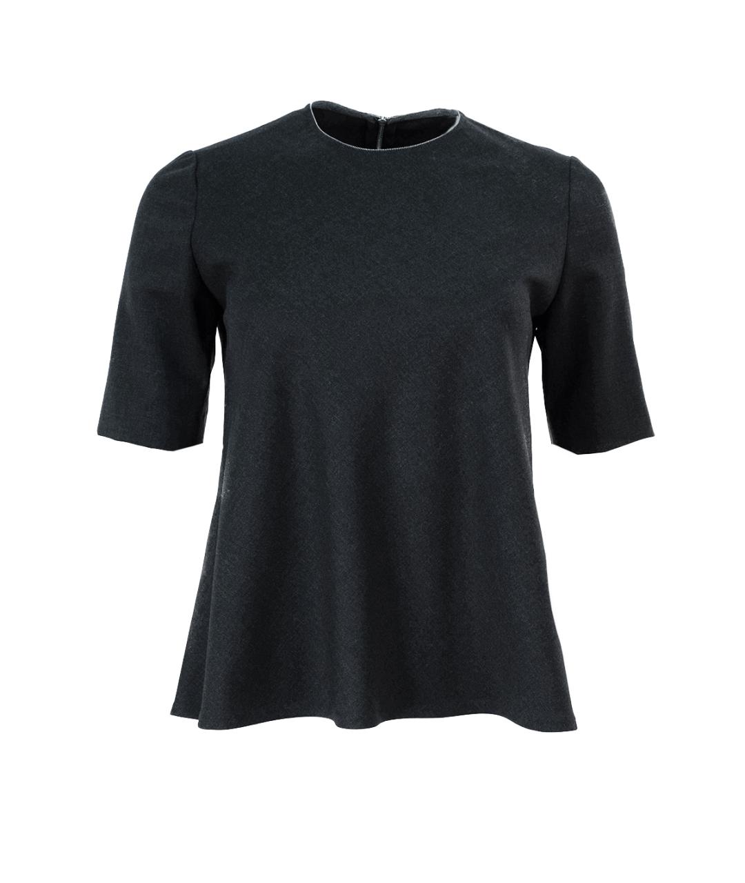 FABIANA FILIPPI Серый шерстяной костюм с брюками, фото 2