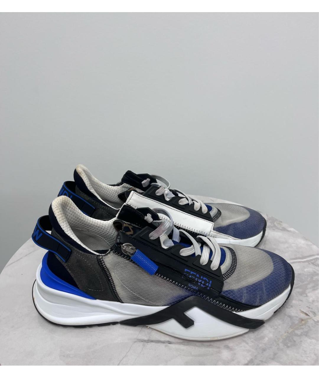 FENDI Мульти текстильные низкие кроссовки / кеды, фото 2