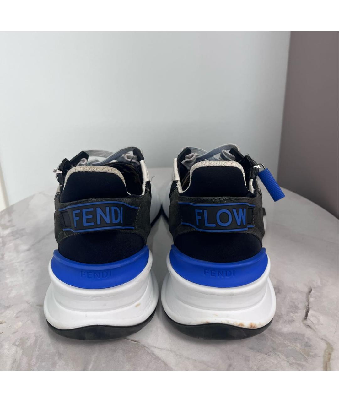FENDI Мульти текстильные низкие кроссовки / кеды, фото 5