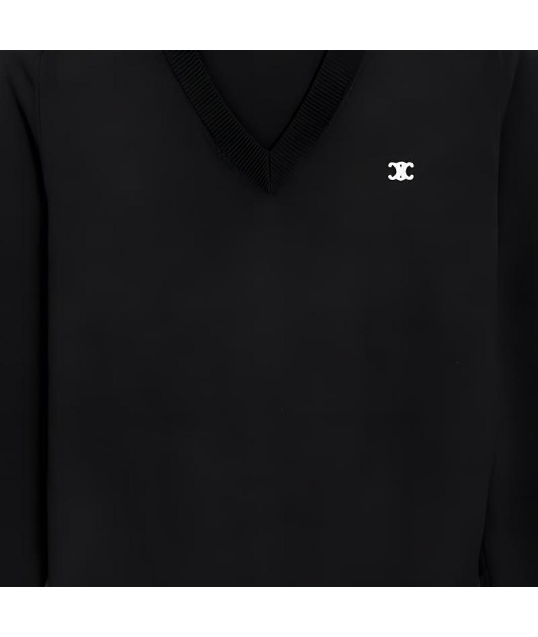 CELINE Черный хлопковый джемпер / свитер, фото 5