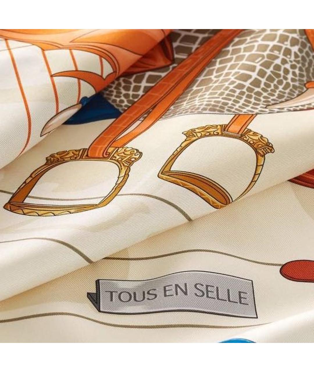 HERMES Мульти шелковый платок, фото 2