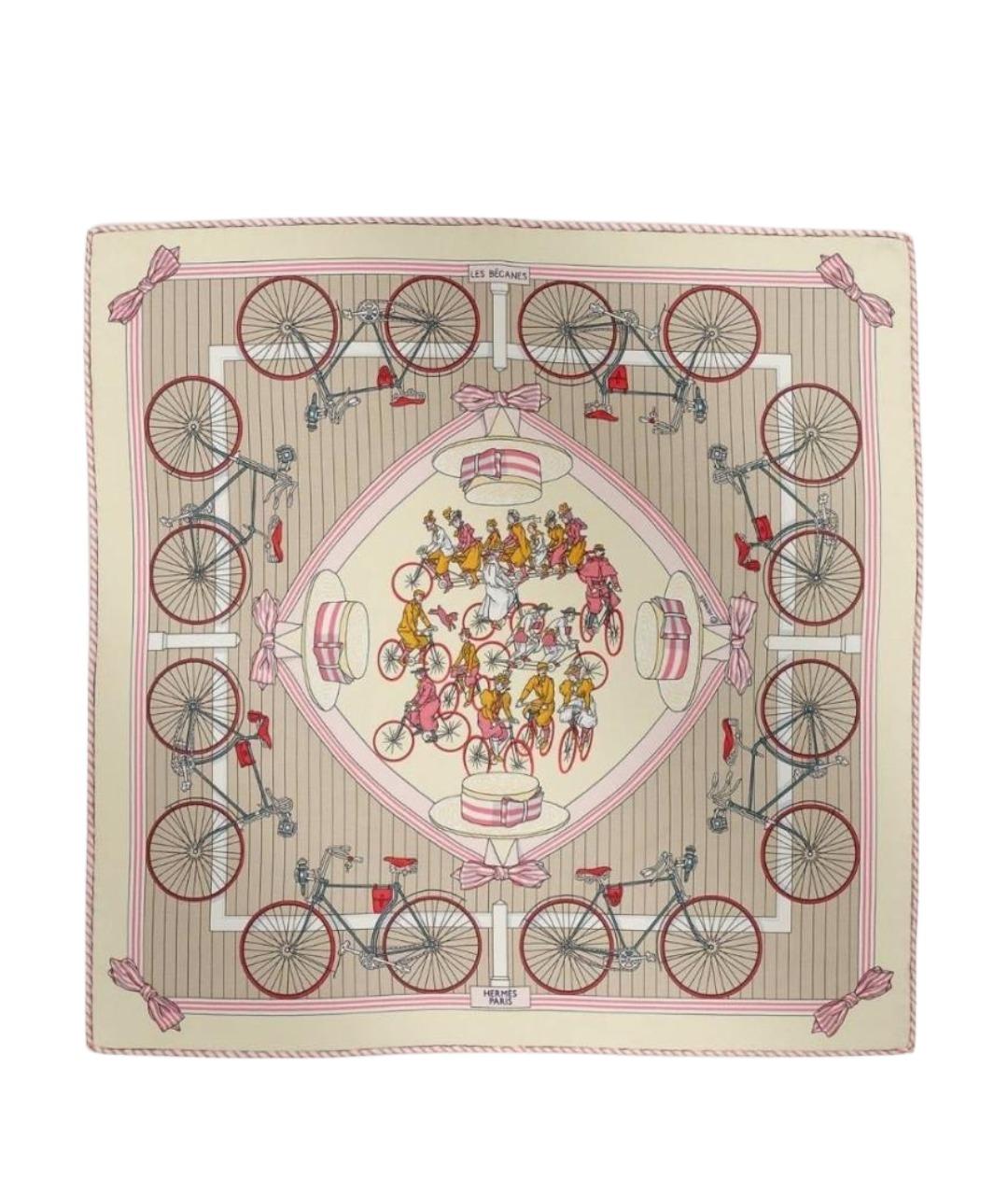 HERMES Мульти шелковый платок, фото 1
