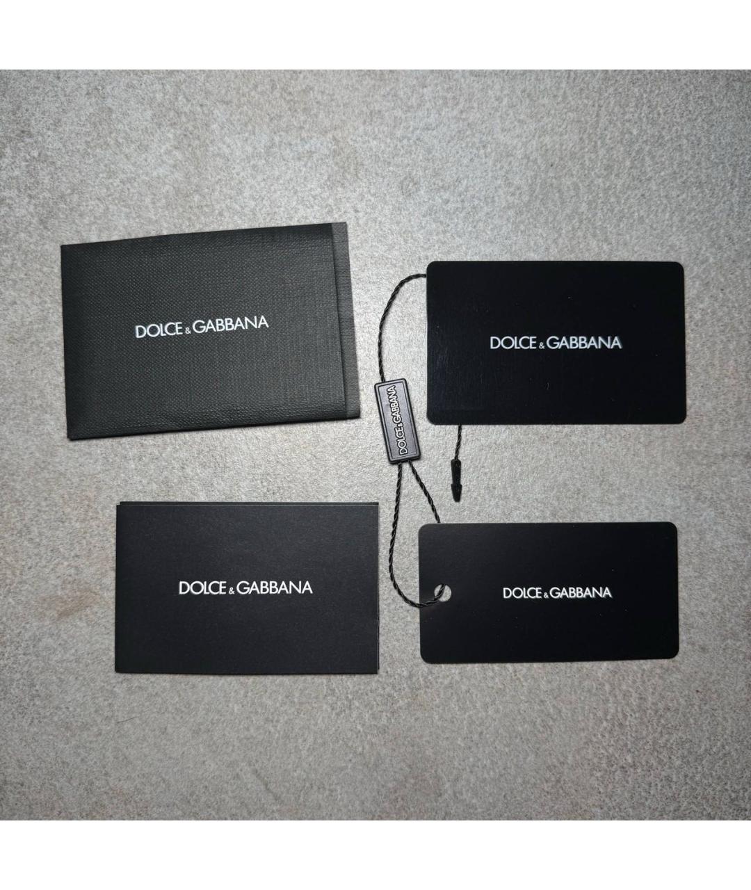 DOLCE&GABBANA Черная кожаная сумка с короткими ручками, фото 7