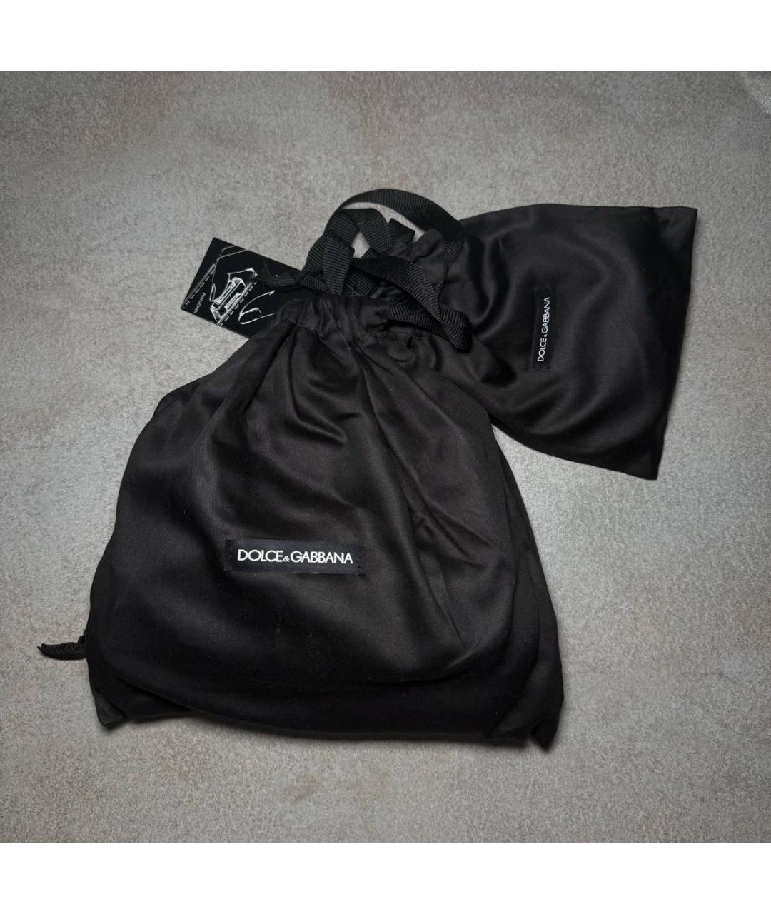 DOLCE&GABBANA Черная кожаная сумка с короткими ручками, фото 5