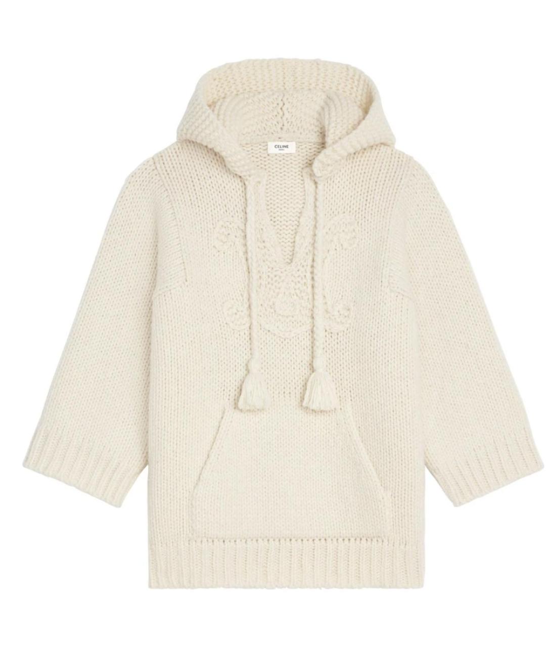 CELINE Белый шерстяной джемпер / свитер, фото 1