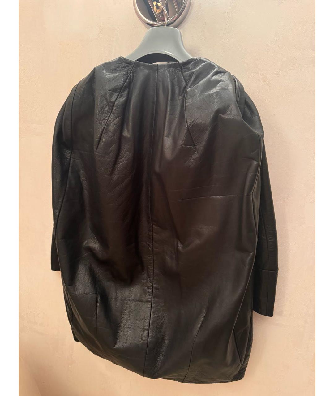 BALENCIAGA Черная кожаная куртка, фото 2