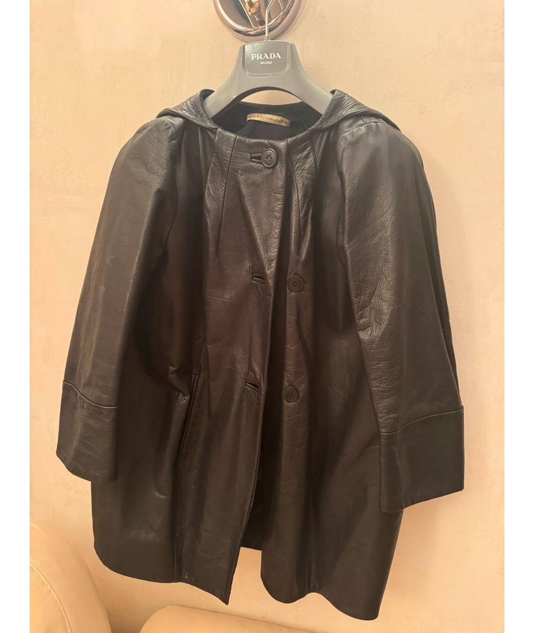 BALENCIAGA Черная кожаная куртка, фото 8