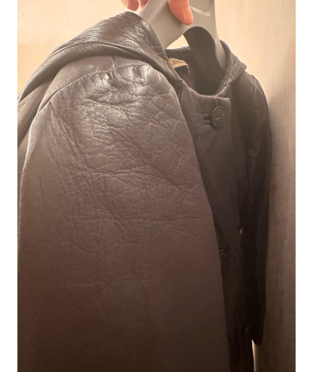 BALENCIAGA Черная кожаная куртка, фото 4