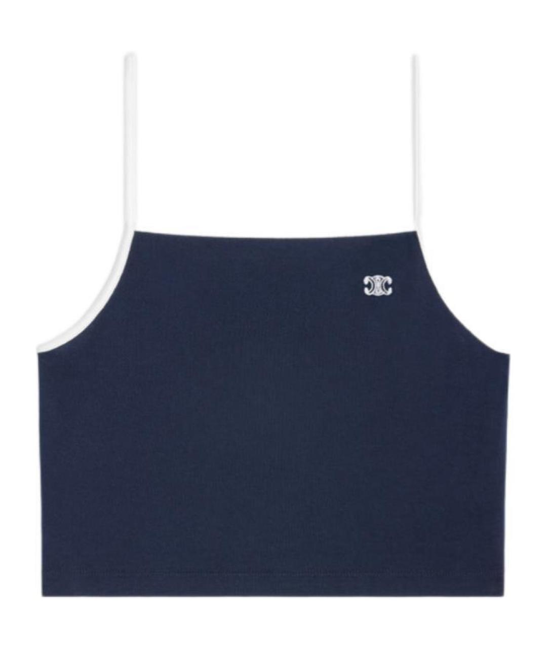 CELINE Темно-синяя майка, фото 1