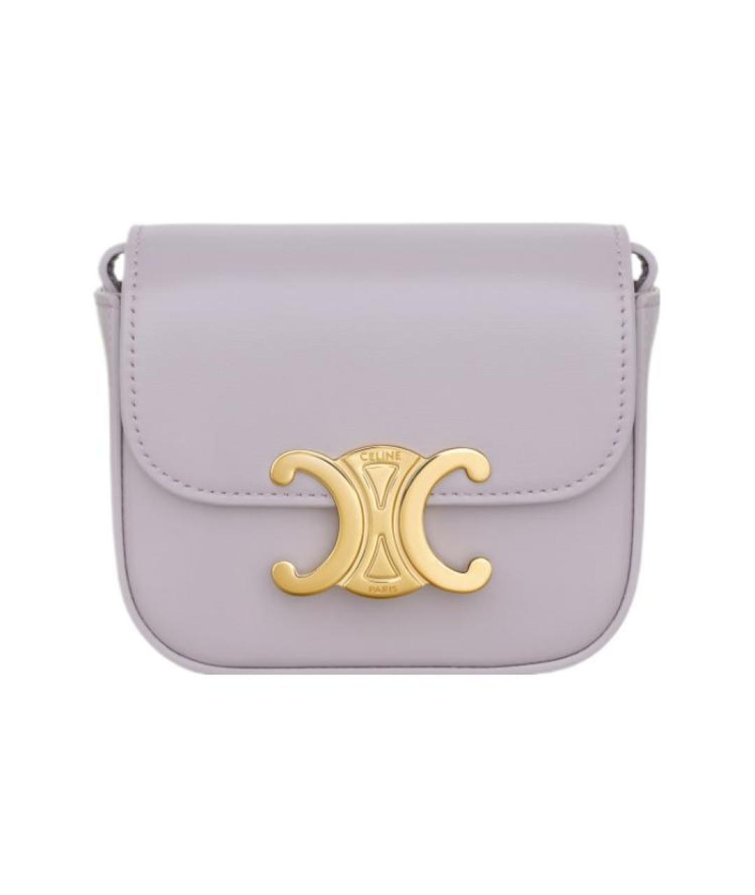 CELINE Фиолетовая кожаная сумка через плечо, фото 1