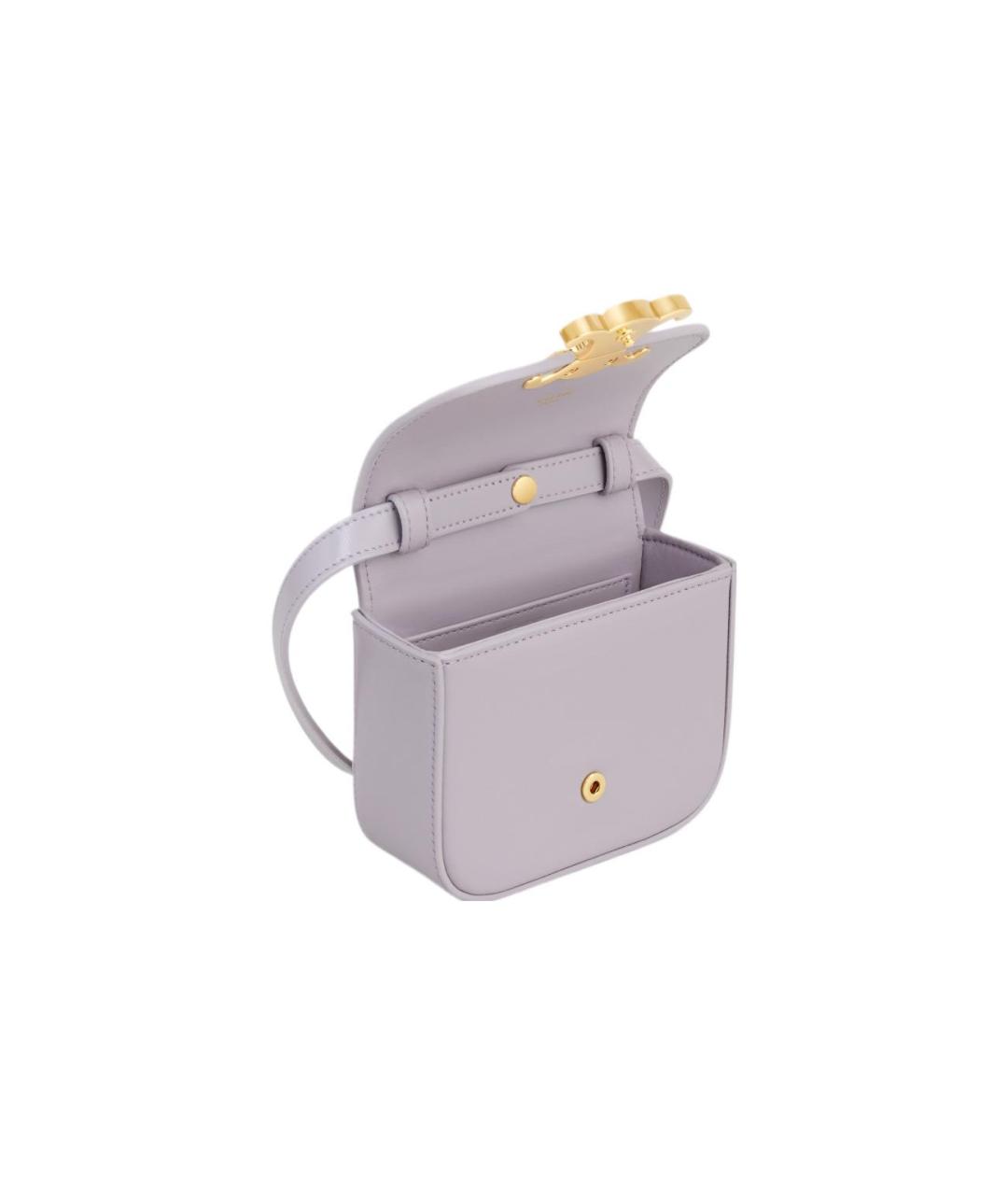 CELINE Фиолетовая кожаная сумка через плечо, фото 4