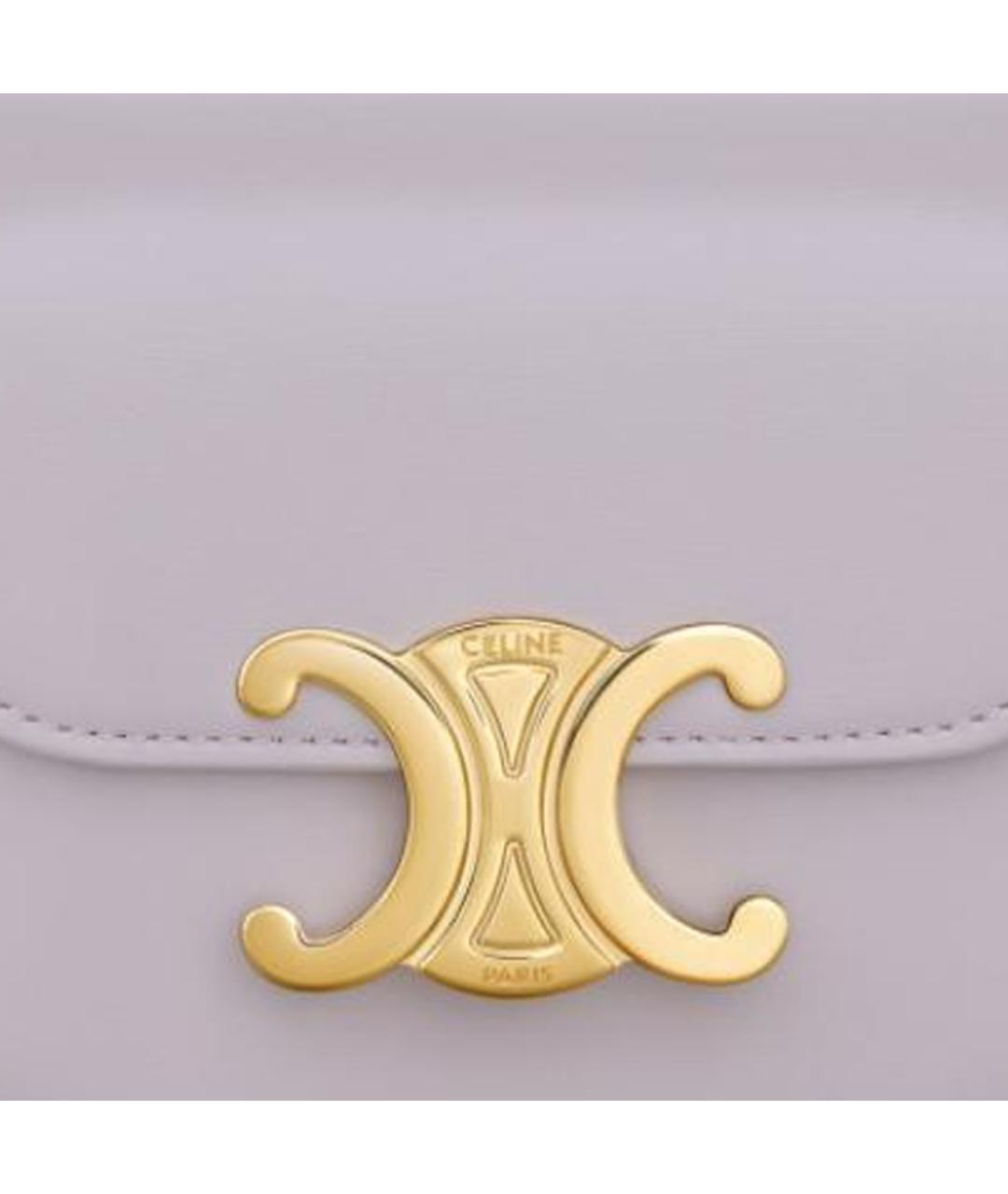 CELINE Фиолетовая кожаная сумка через плечо, фото 6