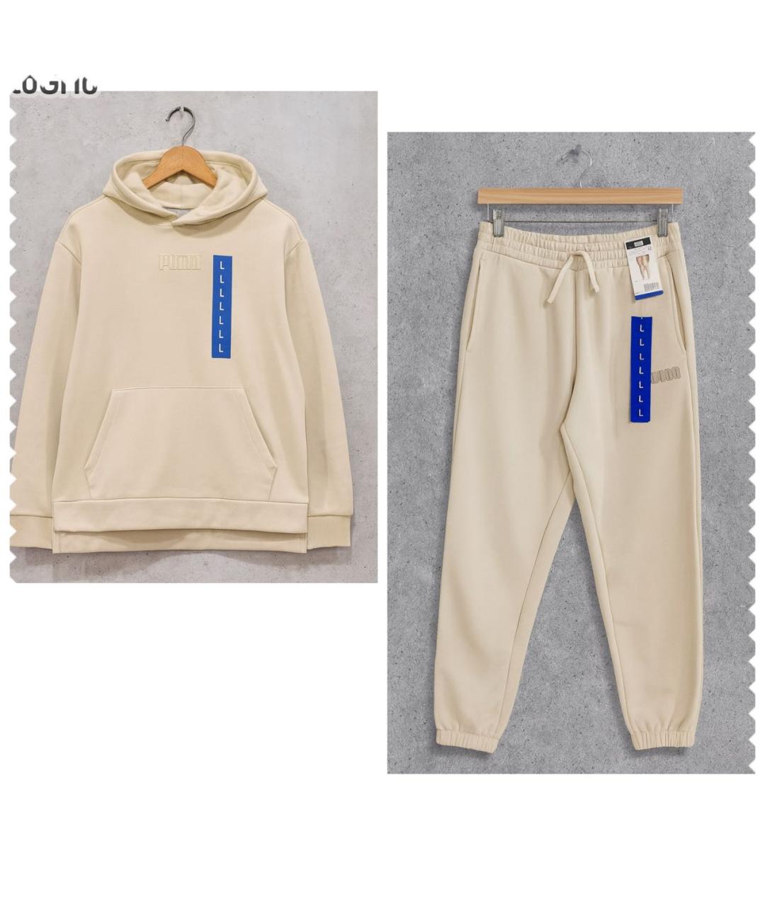 PUMA Бежевый хлопко-эластановый спортивные костюмы, фото 5