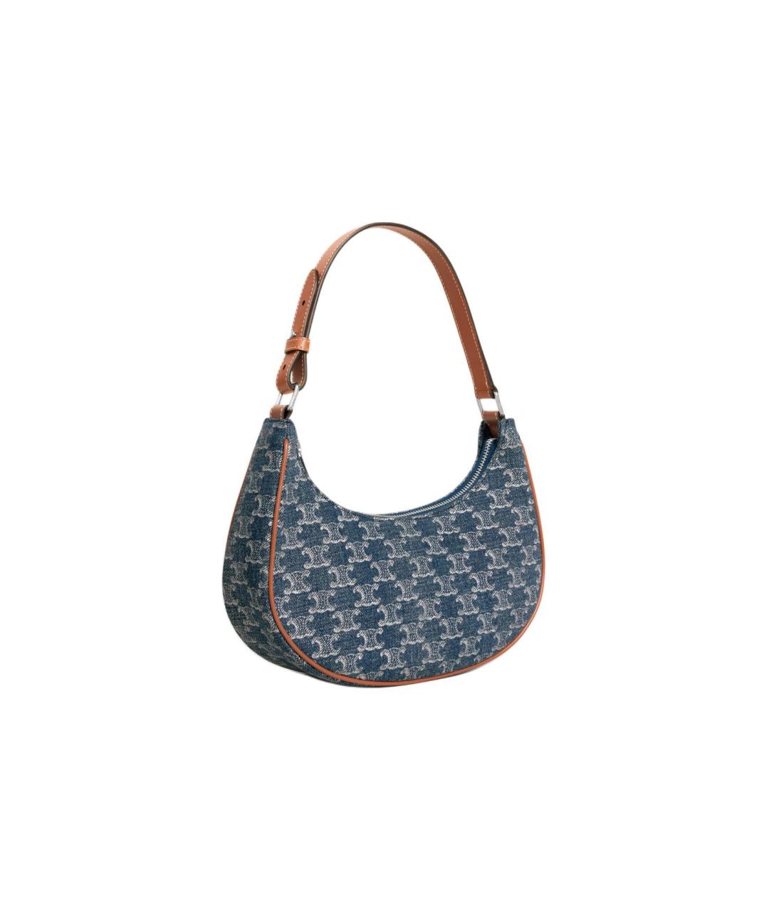 CELINE Синяя тканевая сумка через плечо, фото 2