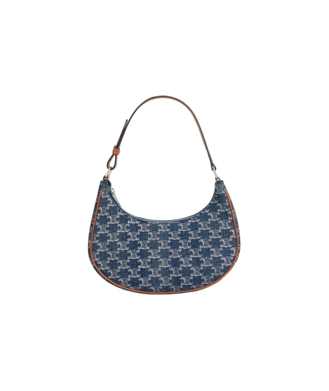 CELINE Синяя тканевая сумка через плечо, фото 1