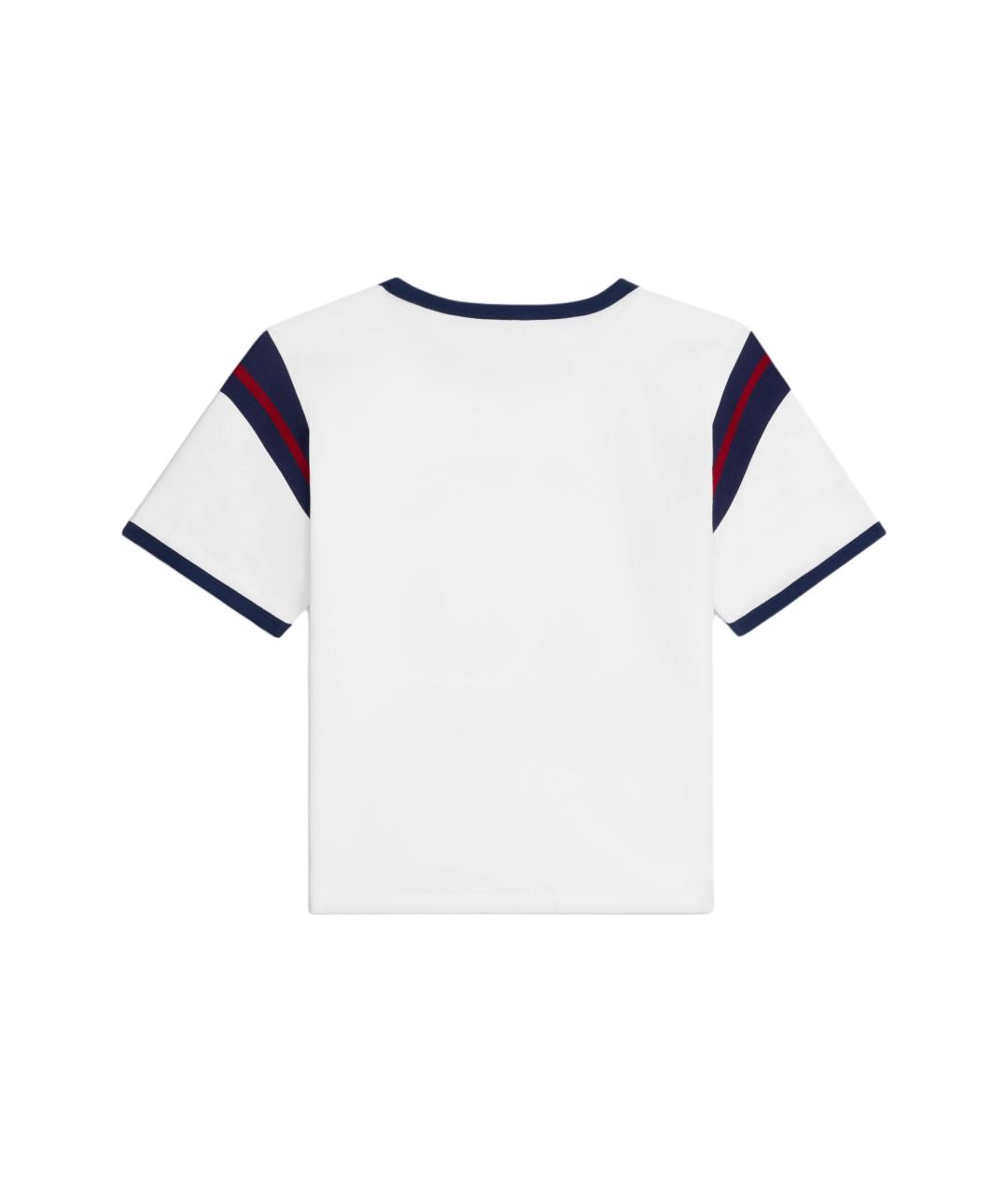 CELINE Белая хлопковая футболка, фото 2