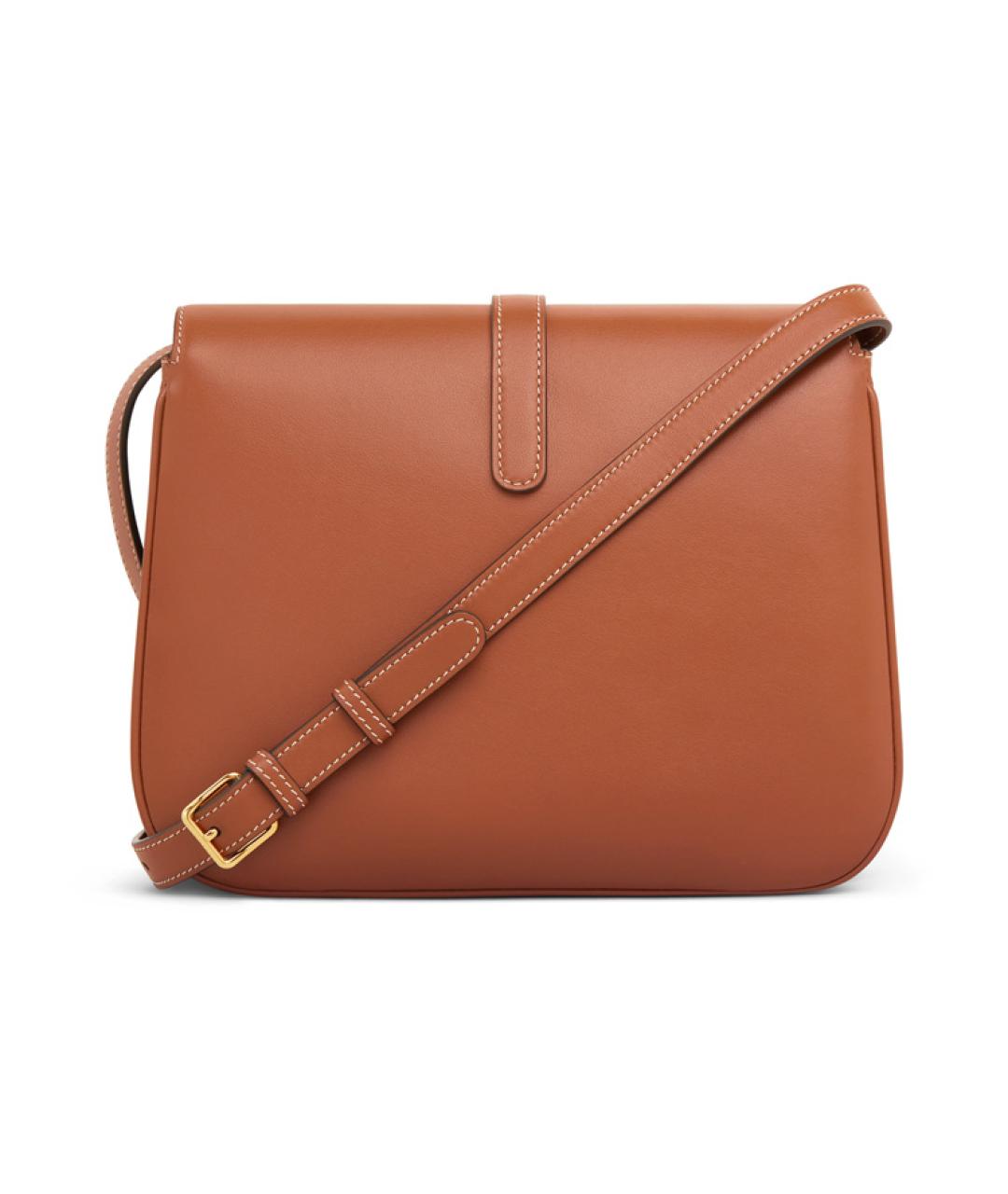 CELINE Коричневая кожаная сумка через плечо, фото 3