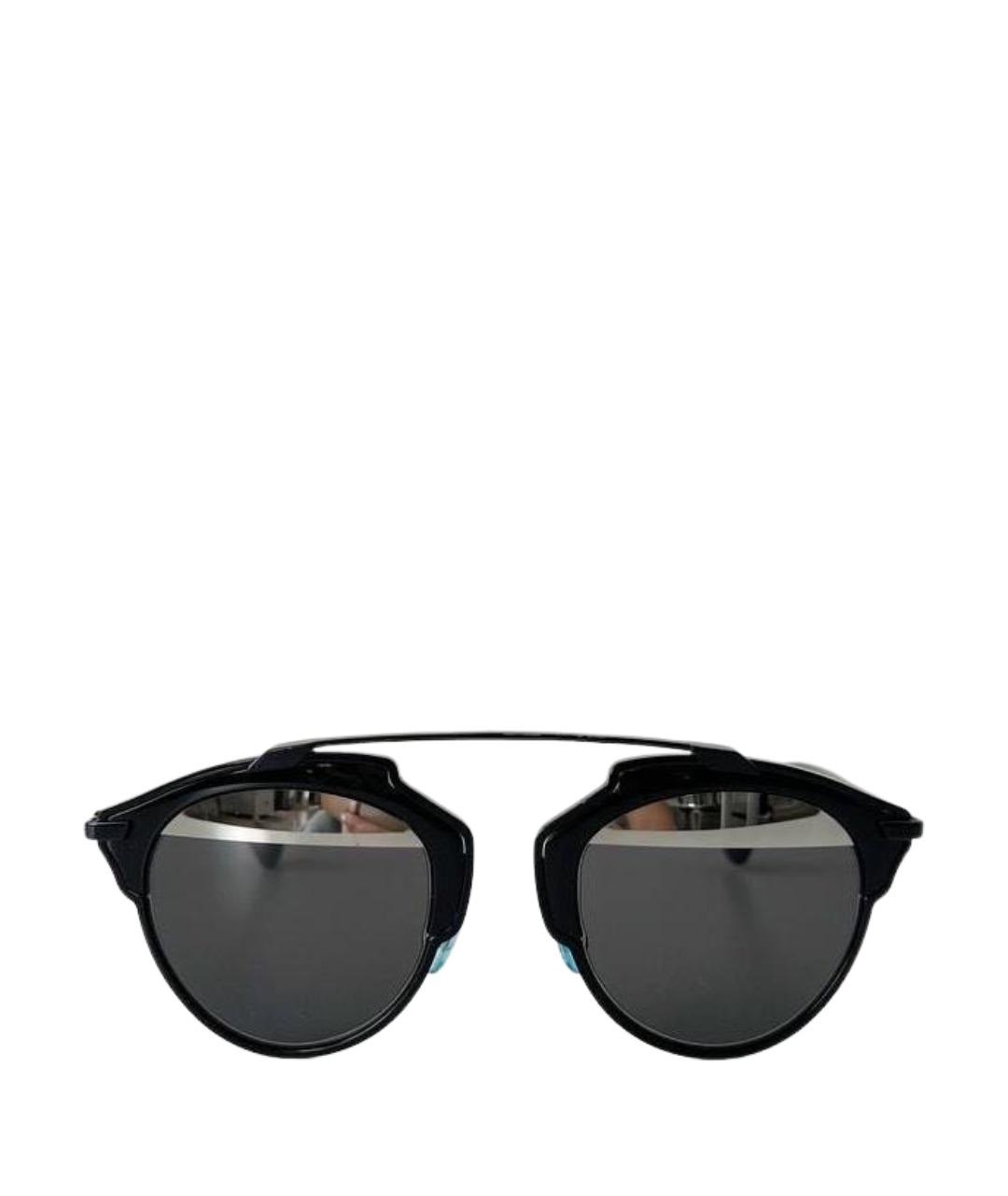 CHRISTIAN DIOR Черные пластиковые солнцезащитные очки, фото 1