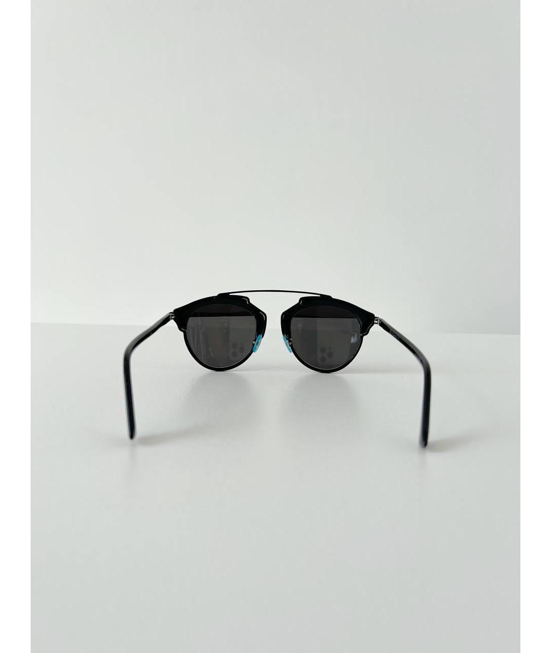 CHRISTIAN DIOR Черные пластиковые солнцезащитные очки, фото 4