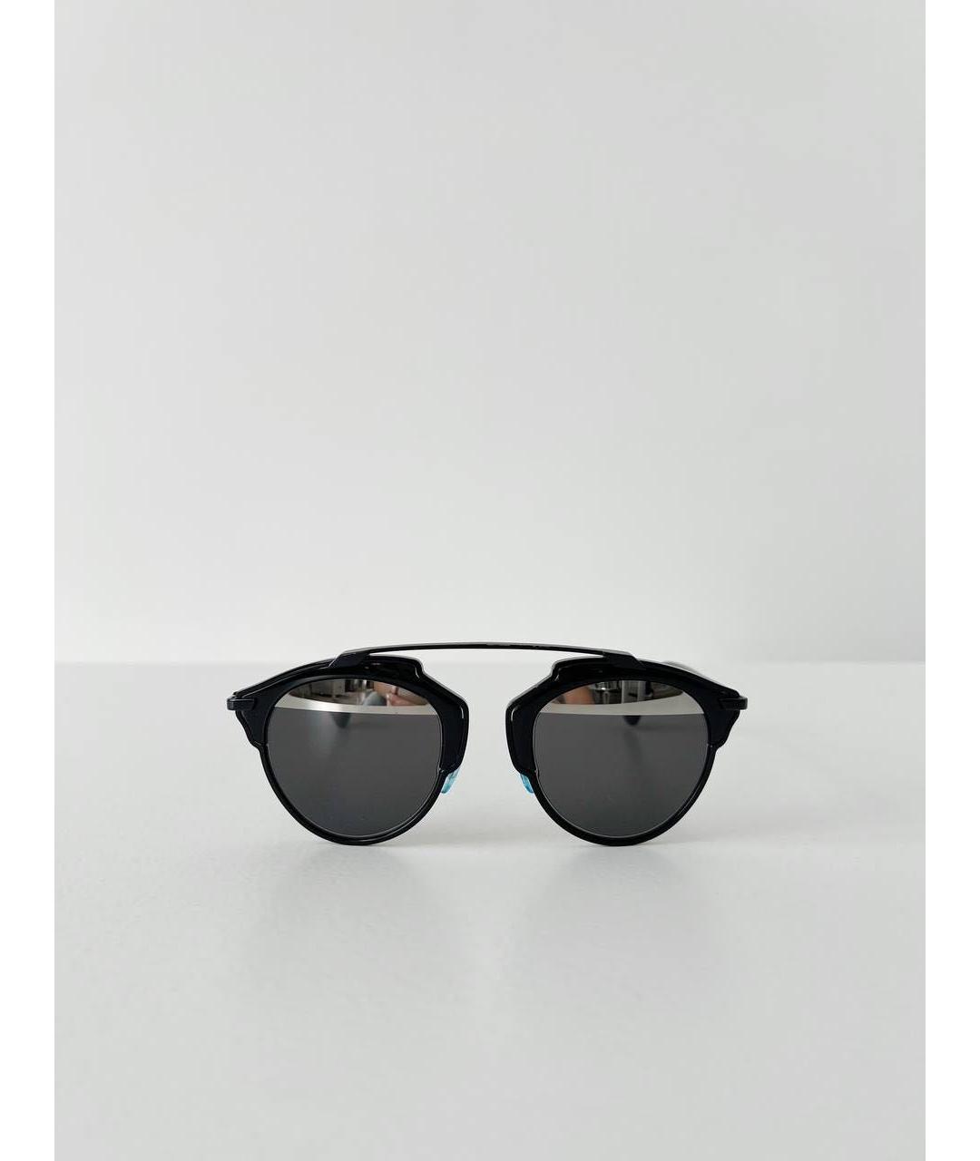 CHRISTIAN DIOR Черные пластиковые солнцезащитные очки, фото 9