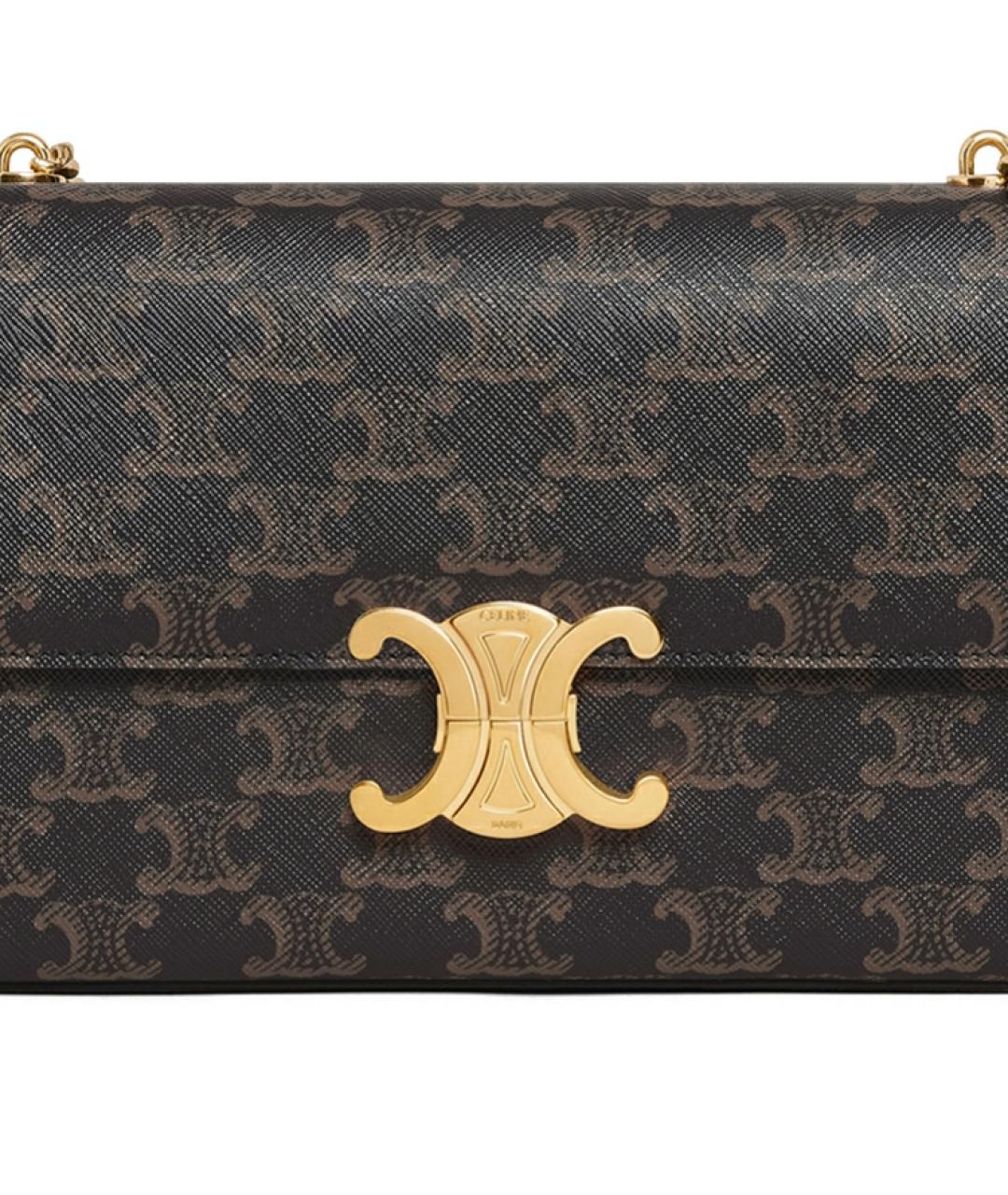 CELINE Коричневая сумка через плечо, фото 5