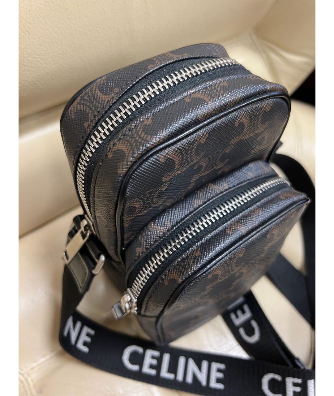 CELINE Коричневая сумка через плечо, фото 5