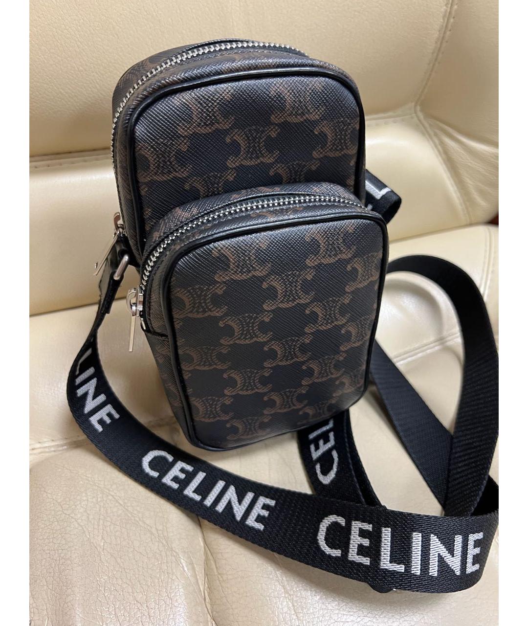 CELINE Коричневая сумка через плечо, фото 4