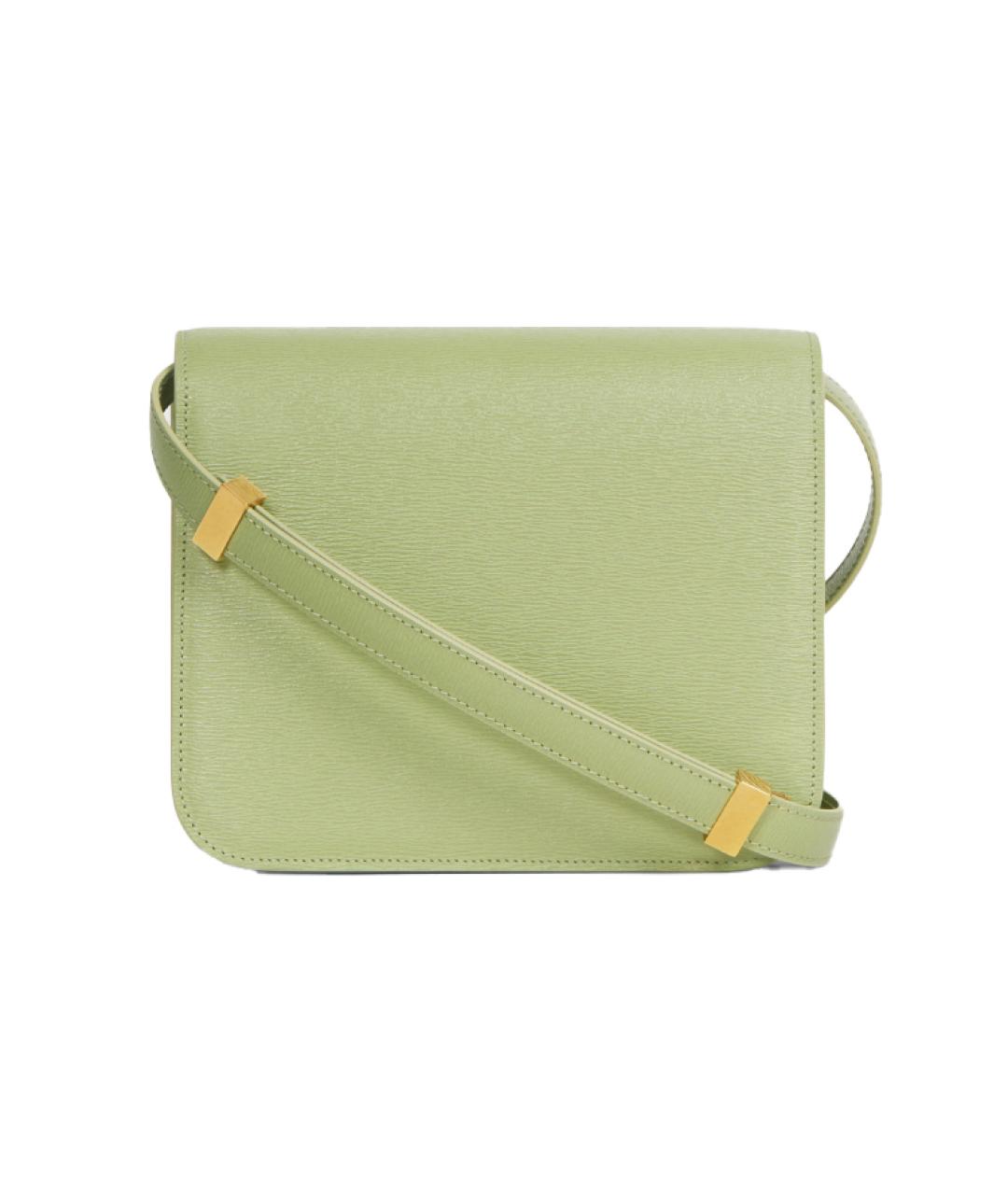 CELINE Салатовая кожаная сумка через плечо, фото 3
