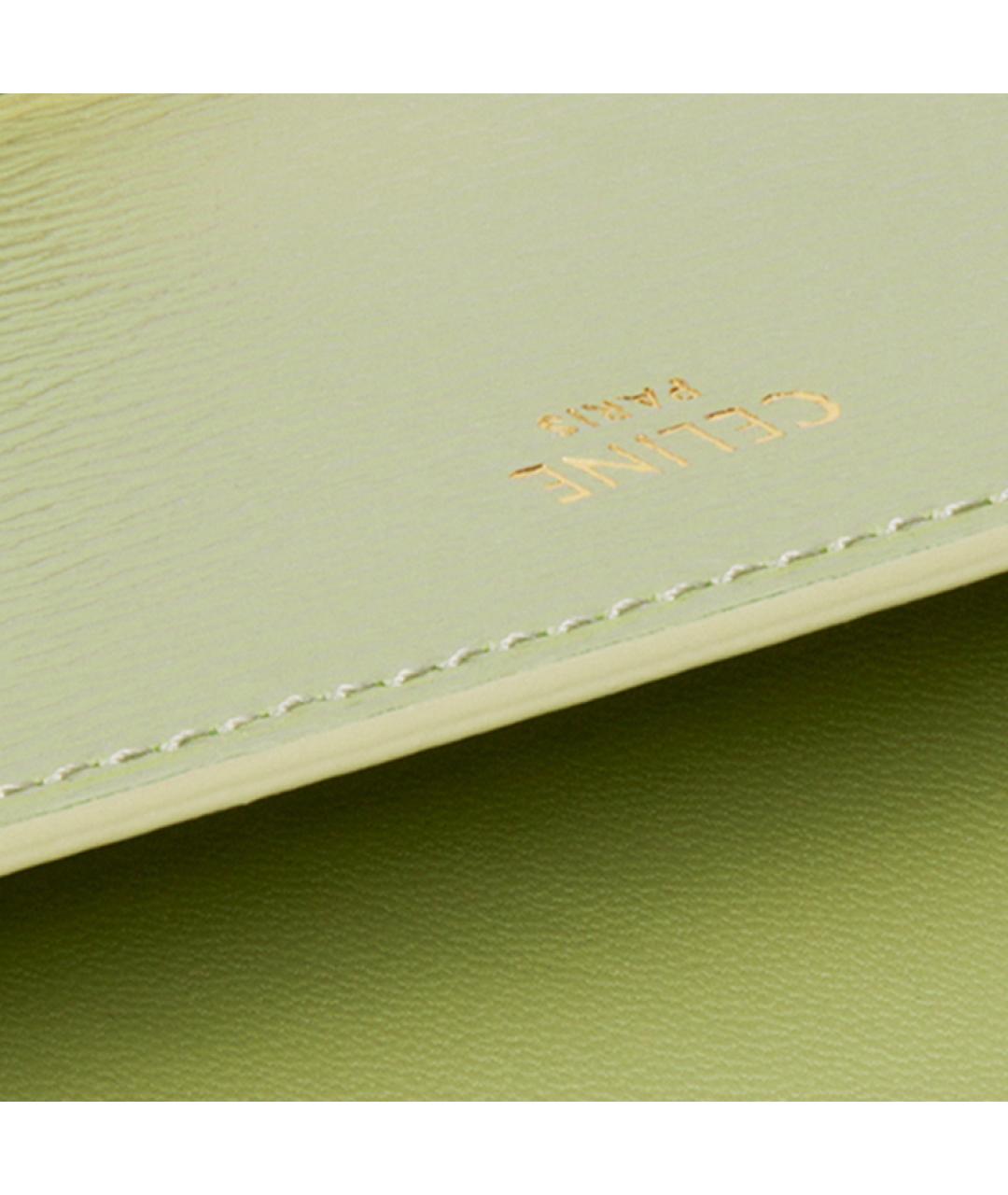 CELINE Салатовая кожаная сумка через плечо, фото 5