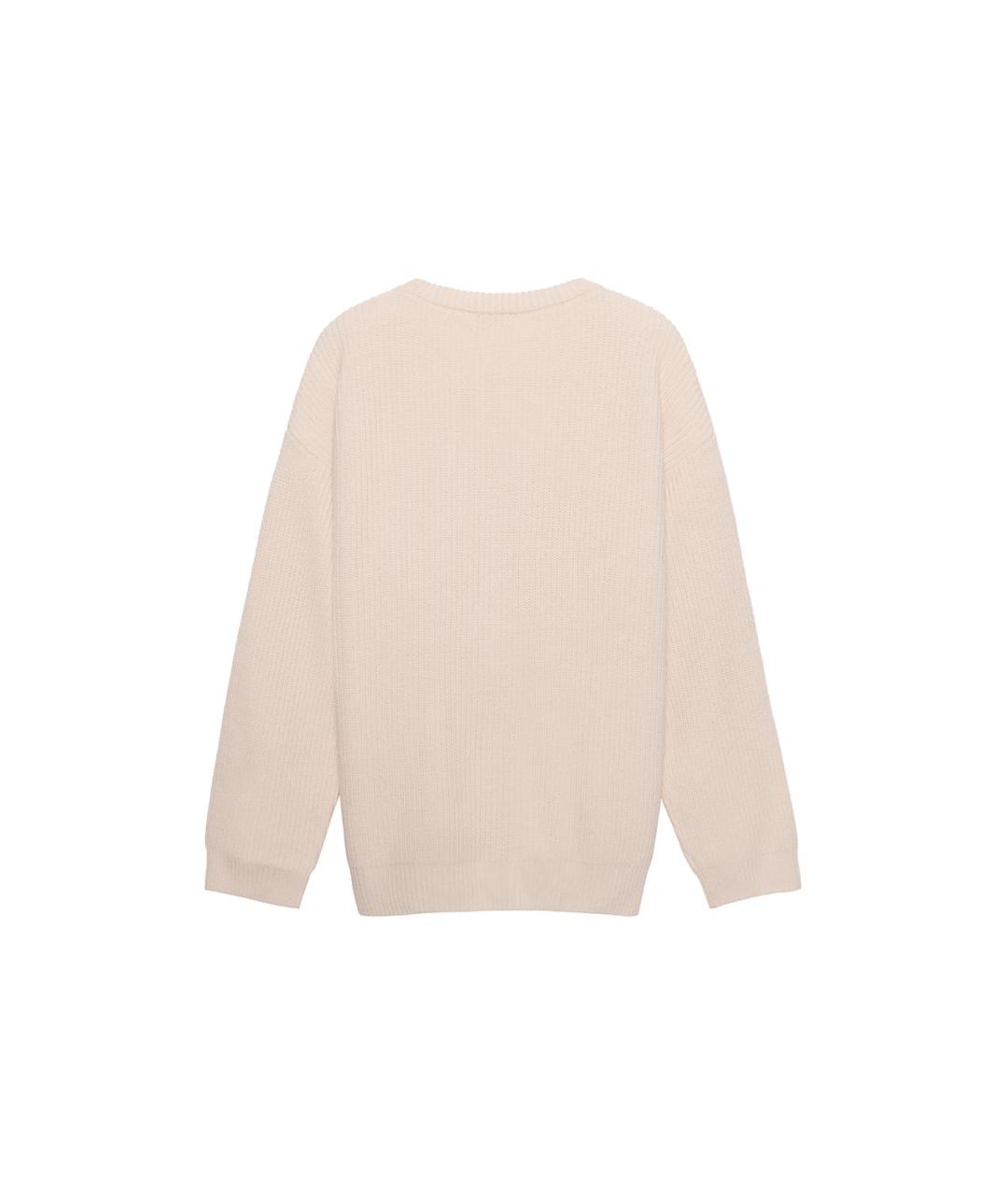 CELINE Бежевый шерстяной джемпер / свитер, фото 2