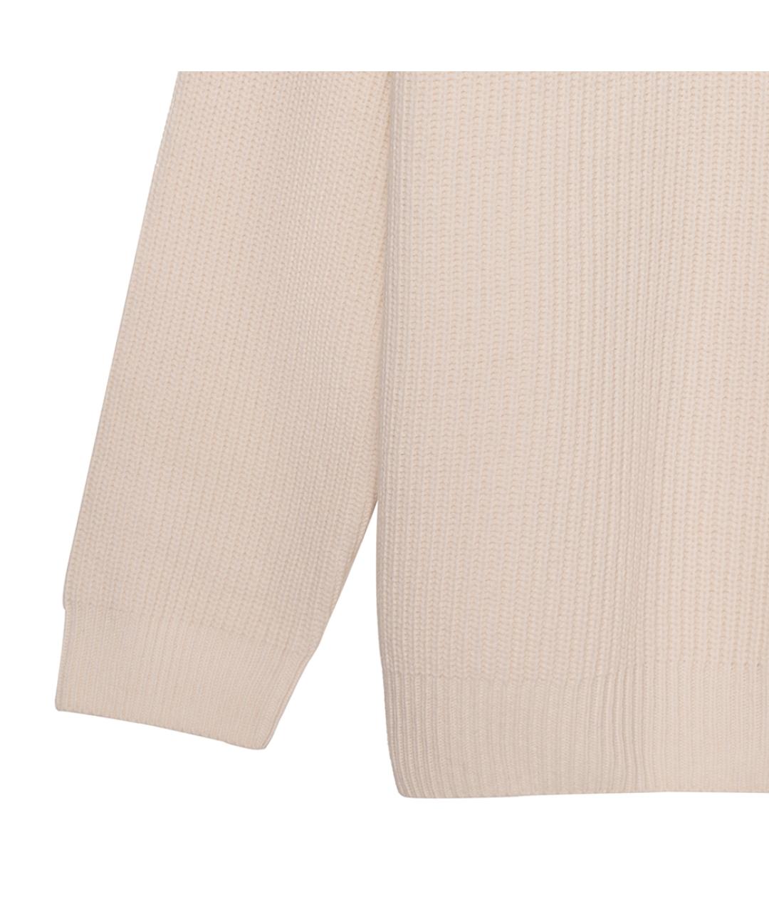 CELINE Бежевый шерстяной джемпер / свитер, фото 4