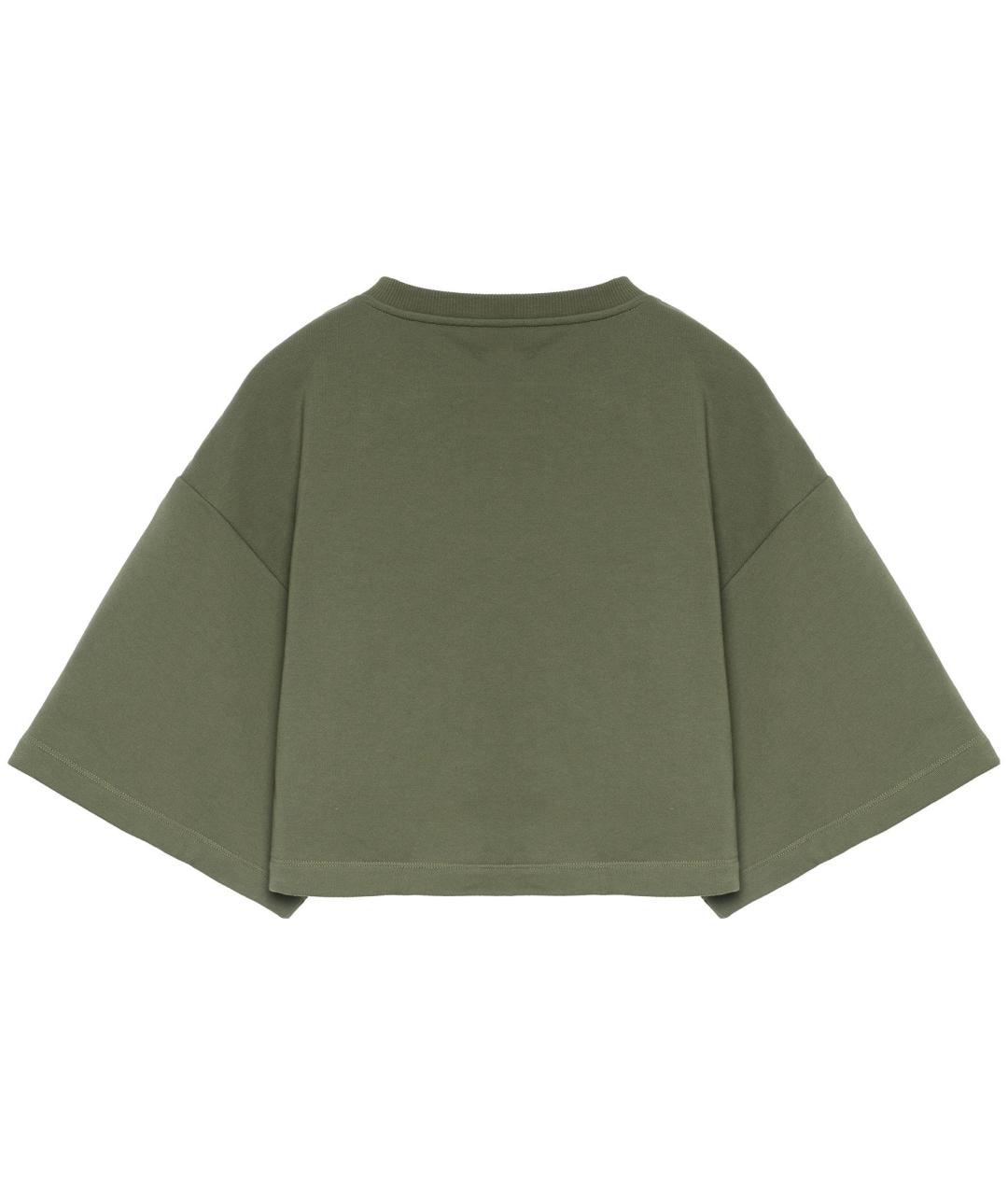 CELINE Зеленая хлопковая футболка, фото 2