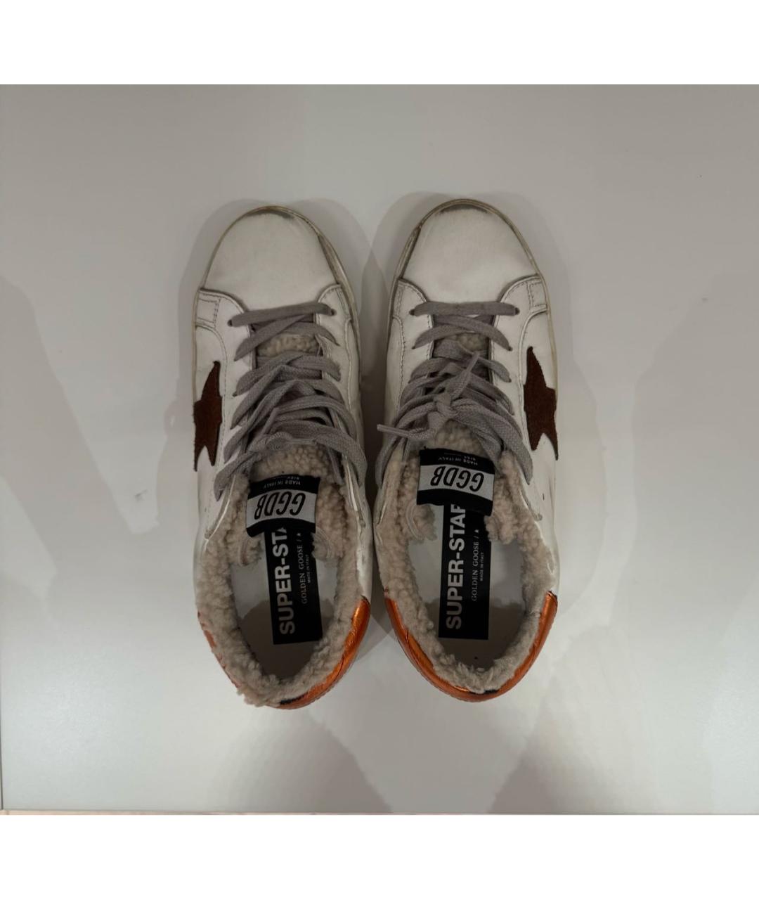 GOLDEN GOOSE DELUXE BRAND Белые кожаные кеды, фото 3