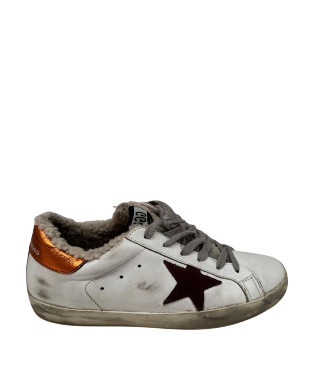 GOLDEN GOOSE DELUXE BRAND Белые кожаные кеды, фото 1