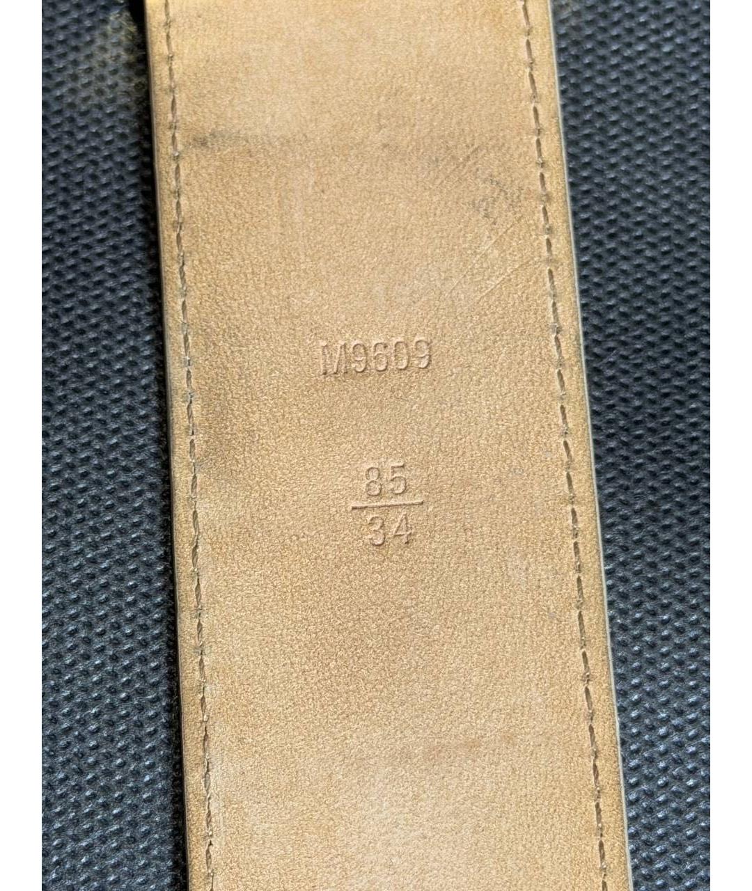 LOUIS VUITTON Бежевый кожаный ремень, фото 6