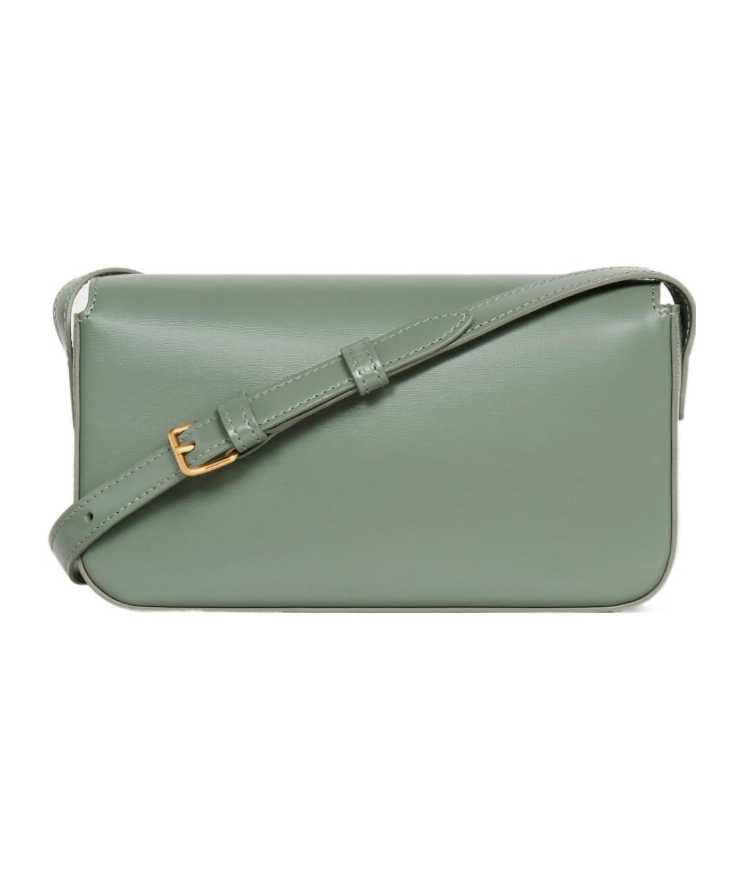 CELINE Зеленая кожаная сумка через плечо, фото 3