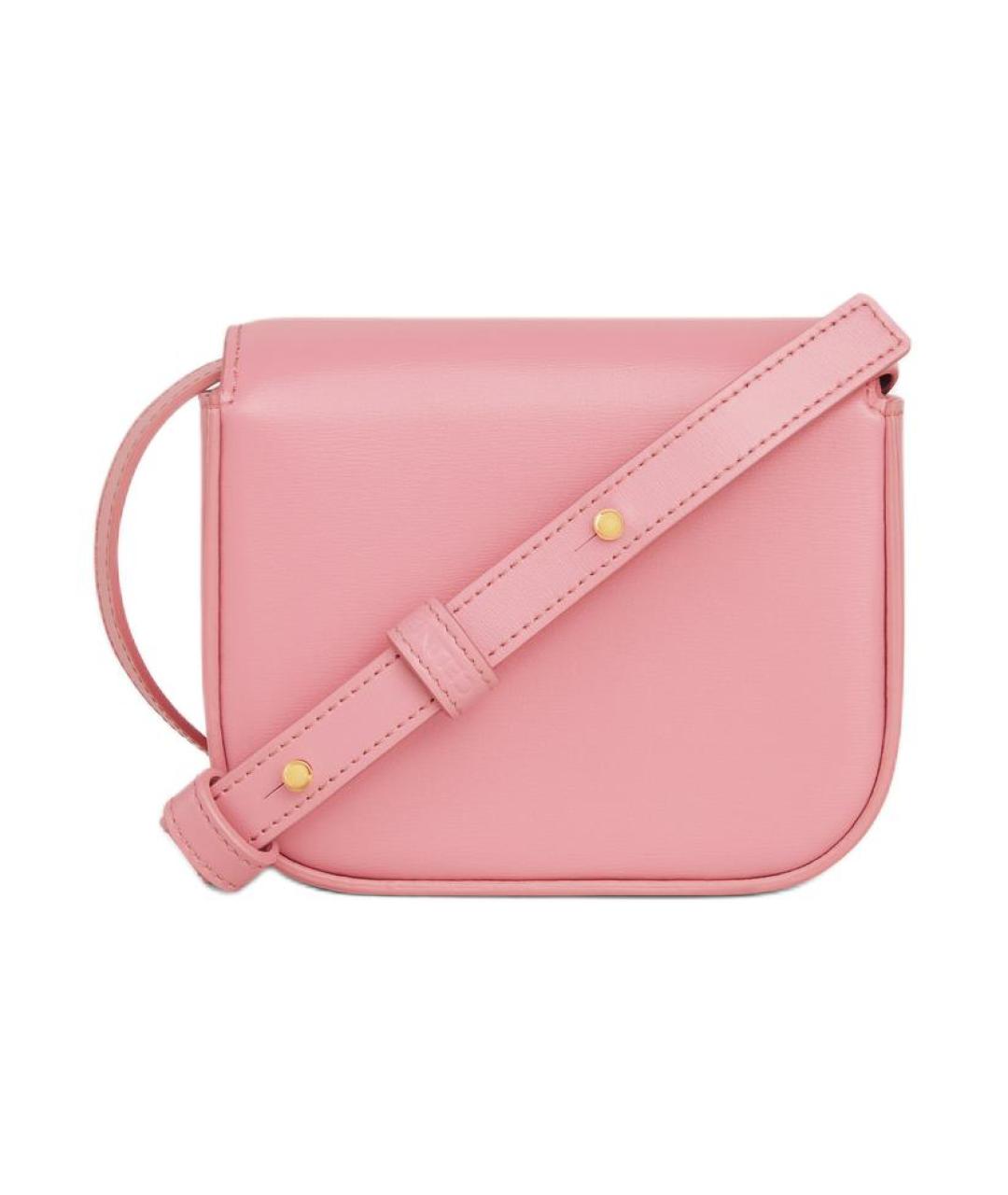 CELINE Розовая кожаная сумка через плечо, фото 3