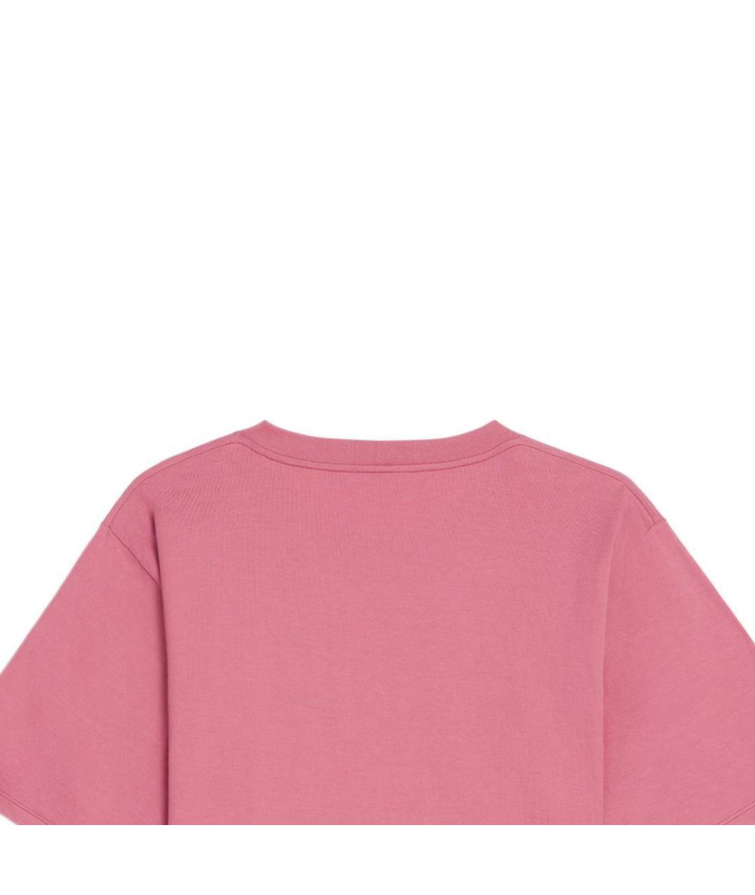 CELINE Розовая хлопковая футболка, фото 6