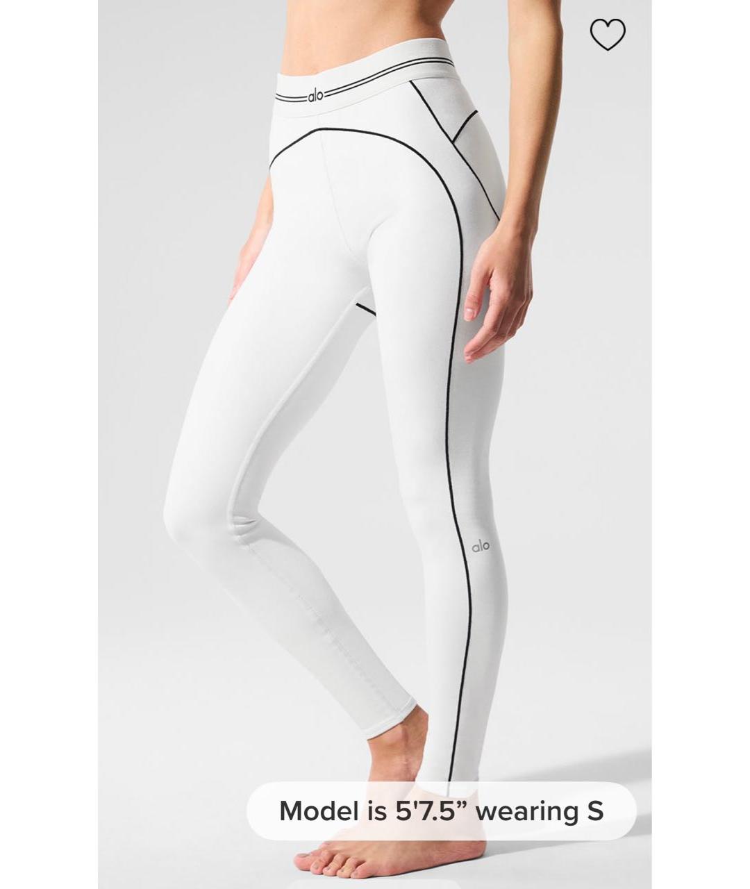 ALO YOGA Белые полиэстеровые спортивные брюки и шорты, фото 2