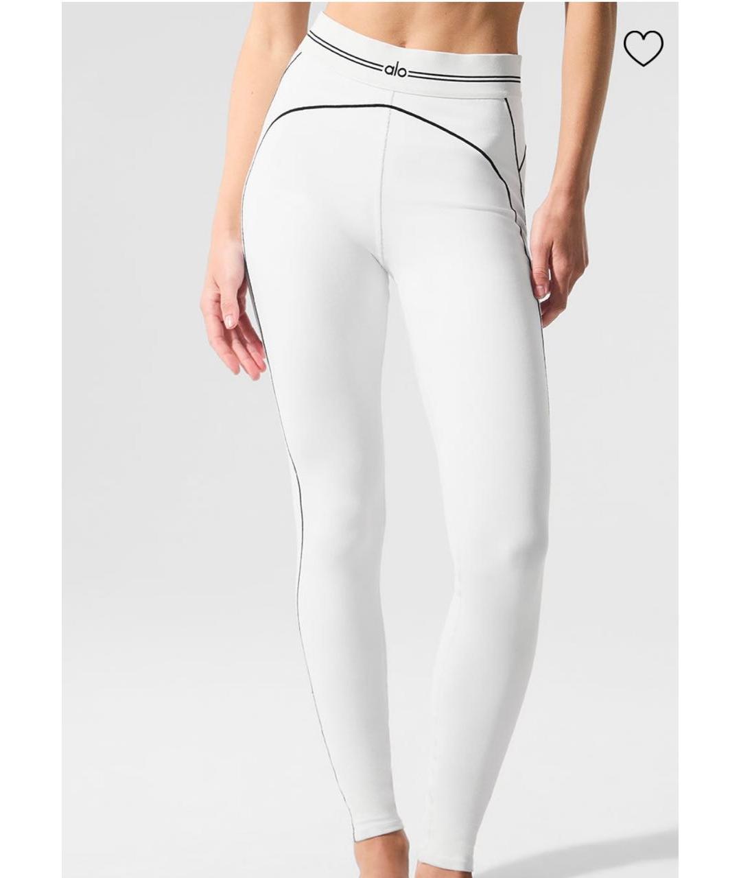 ALO YOGA Белые полиэстеровые спортивные брюки и шорты, фото 4