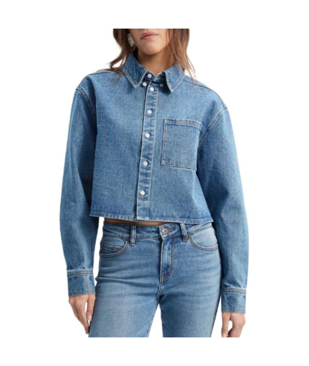 CELINE Синяя хлопковая рубашка, фото 3