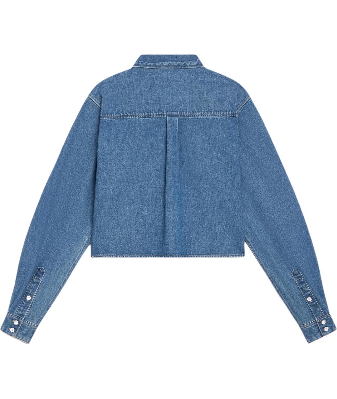 CELINE Синяя хлопковая рубашка, фото 2