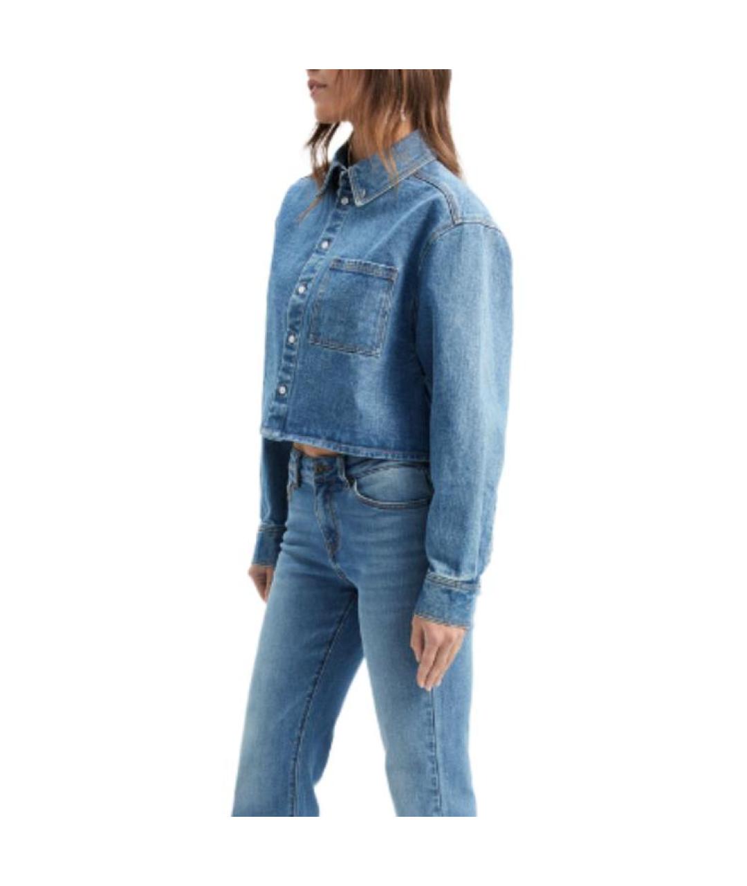 CELINE Синяя хлопковая рубашка, фото 5