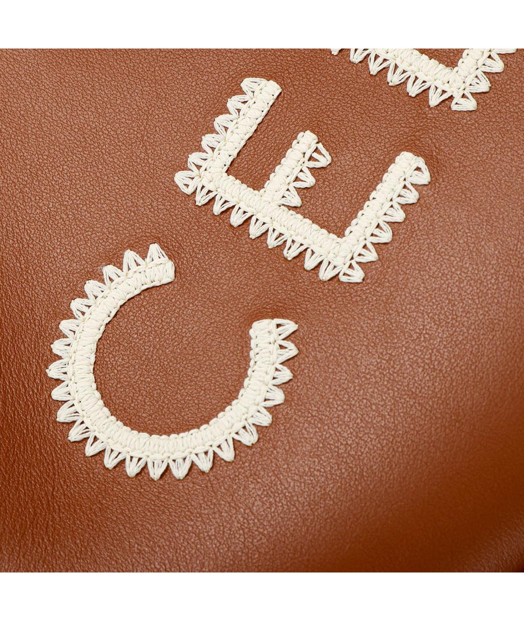 CELINE Коричневая кожаная сумка через плечо, фото 6