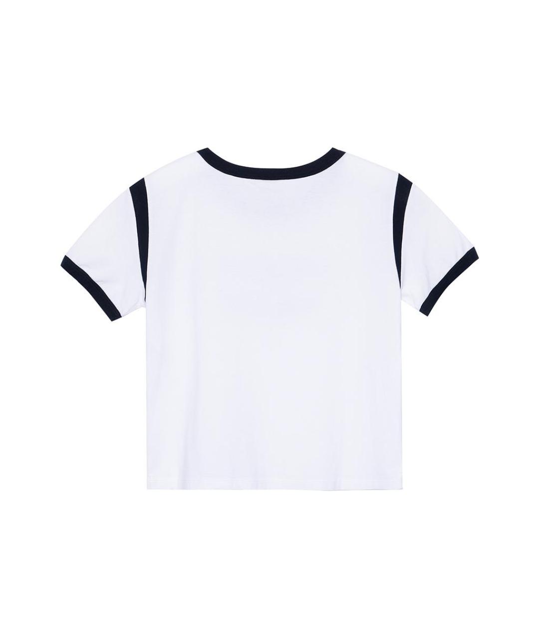 CELINE Белая хлопковая футболка, фото 2